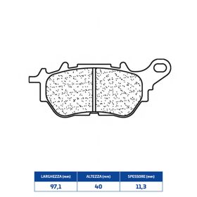 Hintere Bremsbelagsatz CL BRAKES 1241RX3 sintercompound für Straßenmotorräder
