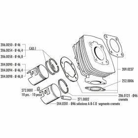 POLINI Thermal Group D.46 Hub 39 65cc Aluminiumzylinder