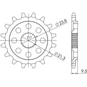 PIGNONE PASSO 520 - Z 14 DENTI (DIS.20311)