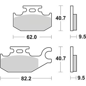 SBS 754PSI Brake Pad Pair Sintered Compound