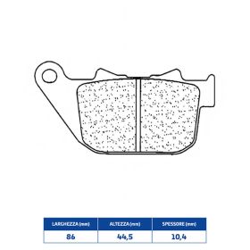 Plaquettes de frein arrière en composé fritté CL BRAKES 1150RX3 pour HARLEY DAVIDSON
