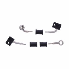 JMP 2 Stahlbremsleitungen HBF-2398-V Silber für Honda CB 500 FA ABS