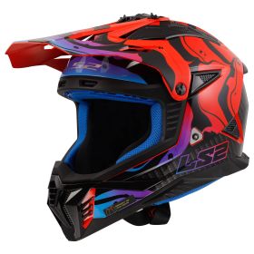 Casco Motocross LS2 MX708 FAST II Wash Rosso Lucido