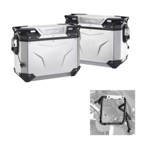 Kit valigie GIVI OUTBACK EVO SMART anodizzato per MOTO GUZZI Stelvio 1000