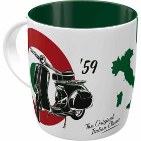 Tazza motivo Vespa The Original Italian Classic verde/rosso/nero/bianco