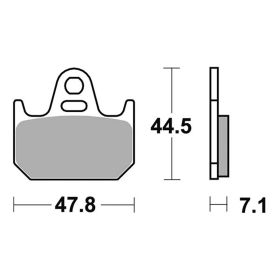 Plaquettes de frein SBS paire mixte carbone 659RQ pour YAMAHA