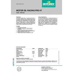 MOTOREX RACING PRO 4T 15W/50 Motoröl 1L Flasche