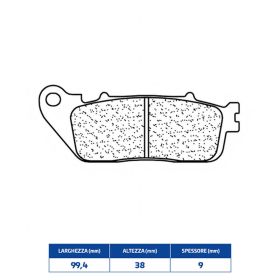 Plaquettes de frein arrière CL BRAKES 1217RX3 paire en composé fritté pour HONDA