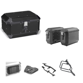 GIVI TREKKER ALASKA Black Aluminum Luggage Case Kit 56/36L for KTM