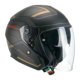 Jet Helm CGM 136S RNA Race Mattgrau Rot