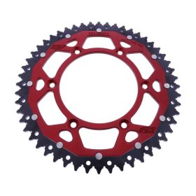 Corona ZF 52 denti passo 520 rossa nera dual ZFD-897-52-RED
