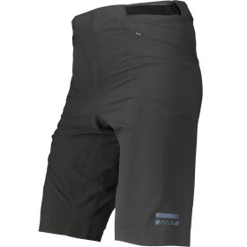 Pantaloncini MTB LEATT 1.0 nero lunghezza maggiore design precurvato antipioggia