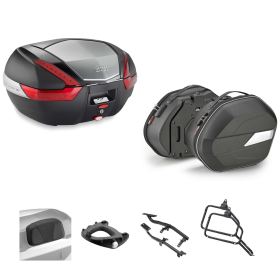 Kit GIVI bauletto V47 borsa WL900B nero rosso 47/25L per SUZUKI DL V STROM