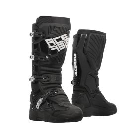 ACERBIS genehmigte Motorradstiefel Whoops schwarz/weiß 4 Schnallenverschluss