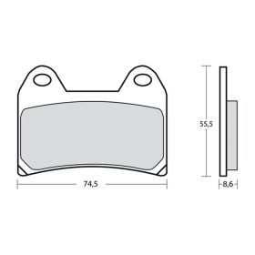BREMBO Z04 107670823 gesinterte Bremsbeläge Paar Rennstrecke