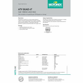 MOTOREX ATV QUAD 4T 10W/40 JASO MA Motoröl 1L Flasche
