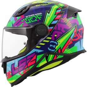 Child Motorcycle Helmet LS2 FF812 KID Svent Gloss Blue Green