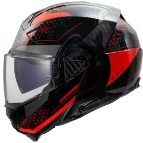 Casque Modulaire Reversible LS2 FF910 ADVANT II Astral Rouge Brillant