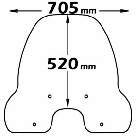 ISOTTA Mittel-Windschutzscheibe 520x705mm Montagesätze enthalten für KYMCO