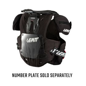 Pettorina bambino LEATT Fusion 2.0 nero rosso certificazione CE