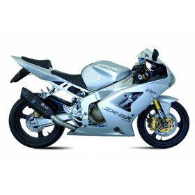 MIVV Black Slip-on Exhaust Sound Approved for KAWASAKI zx-6 r 636 2003-2004