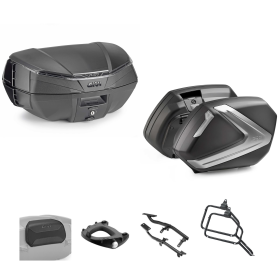 GIVI V49 AIR Top Case Kit V37 TECH Smoky Black 49/37L for SUZUKI GSX S GX