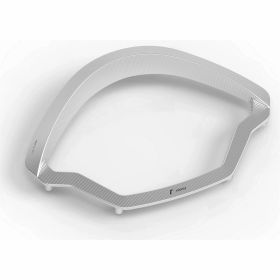 Cornice contachilometri RIZOMA argento CNC in alluminio per Vespa GTS