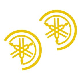 COPPIA ADESIVI MAXI GIALLO LOGO 25 X 20 CM