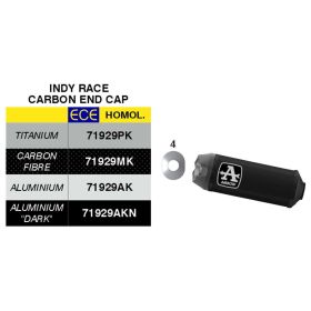 Marmitta Slip-On ARROW Indy Race carbonio fondello carby e collettore per Aprilia rs 660