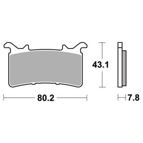 Paire de plaquettes de frein SBS composé fritté 985HS