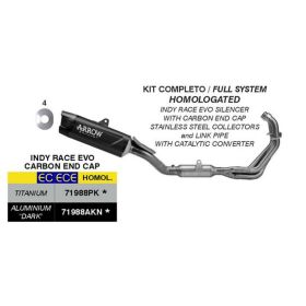ARROW Indy Race EVO komplette Auspuffanlage genehmigt schwarzes Alu Yamaha MT-09/MT-09 SP