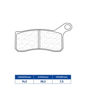 Jeu de plaquettes de frein CL BRAKES 1204ATV1 en composé fritté pour KTM