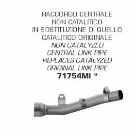 Connecteur central non catalytique ARROW pour Kawasaki ZX-10R/10RR