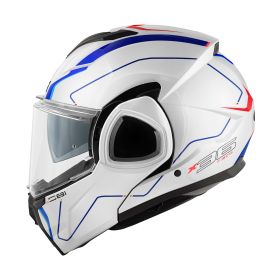 GIVI X36 Fiber Pulse Wendbarer Modularer Helm weiß blau rot