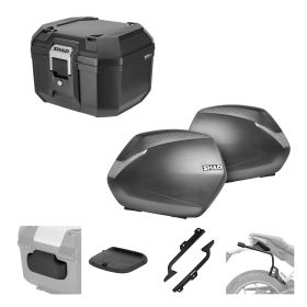Kit complet SHAD TR41 noir et SH36 carbon pour BENELLI TRK 502X