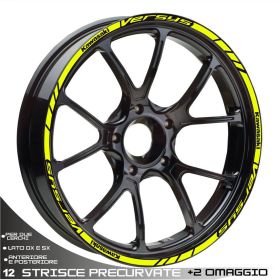 RIM WHEEL STICKERS DECALS SPORT YELLOW FOR KAWASAKI KLZ VERSYS 1000