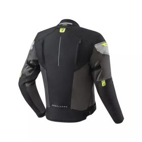 Veste de moto pour homme REBELHORN Park Noir/Gris/Jaune Fluo