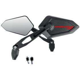 Pair de miroirs noirs avec logo rouge YAMAHA TRACER 9 GT+