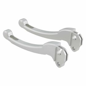 Ensemble de leviers d'embrayage/frein en aluminium CNC SIP argent mat 2 pièces