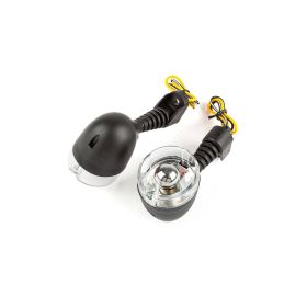 Clignotants standard Str8 noirs pour Derbi/Beta RR