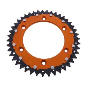 ZF 43 Tooth Crown Pitch 520 Orange Black Dual ZFD-897-43-ORG