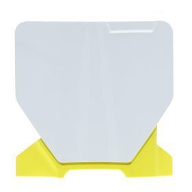 Weißes/Gelbes vorderes Nummernschild ACERBIS für HUSQVARNA TC 65
