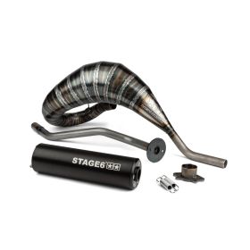Échappement complet Stage6 80-90cc Noir Derbi