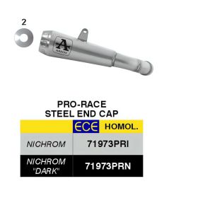 Marmitta Slip-On ARROW omologata Pro-Race nichrom per KTM DUKE 990