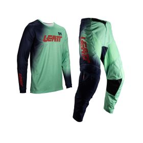 LEATT Moto 3.5 Ride Motorrad Set Matcha Grün Schwarz Trikot und Hose