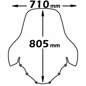 ISOTTA Grand Pare-brise 805x710mm pour SUZUKI