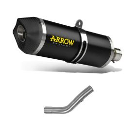 ARROW Race Tech Dunkel Aluminium Slip-On Rennschalldämpfer Verbindung für Kawasaki Z 750 S