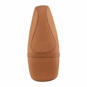 Sella DIEFFE marrone arancio RAL 8023 cuciture bianco per Vespa PX