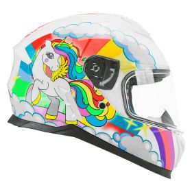 Full face helmet child CGM 265D MICRO DREAMS white fucsia azure