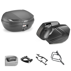 GIVI ARENA TECH Top Case Kit V37 TECH Smoky Black 45/37L für SUZUKI DL V STROM